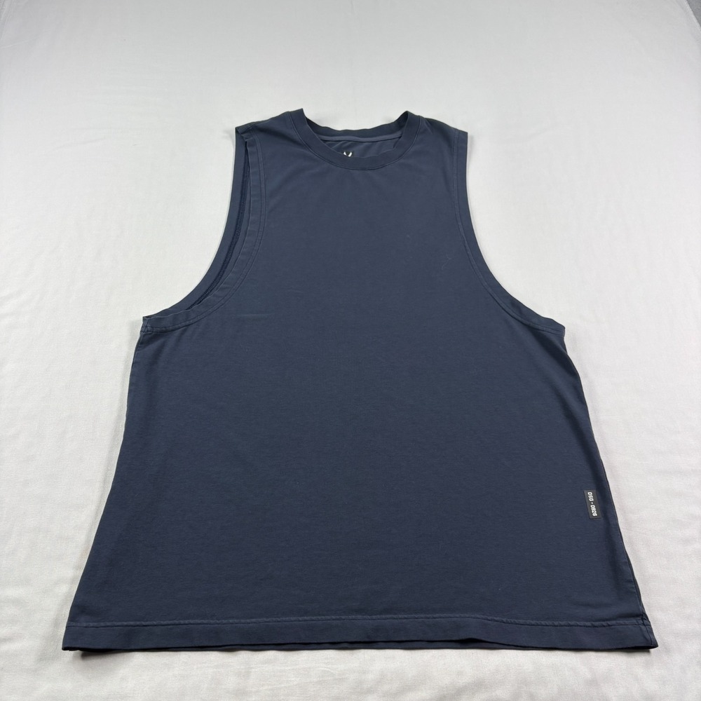 ASRV Muscle Tank Top Shirt Mens Large Blue Athletic Gym Training